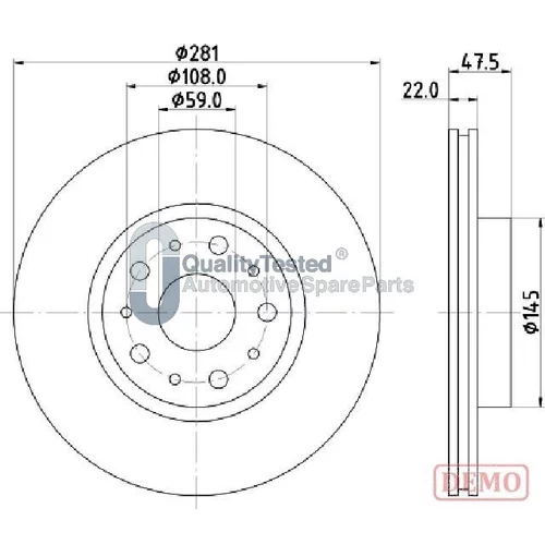 Brzdový kotúč JAPANPARTS DP0229JM