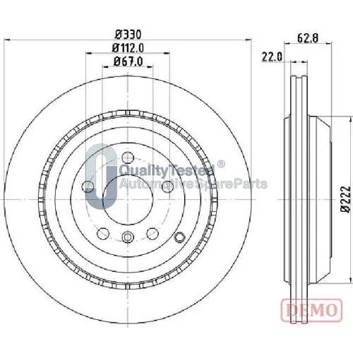Brzdový kotúč JAPANPARTS DP0519JM