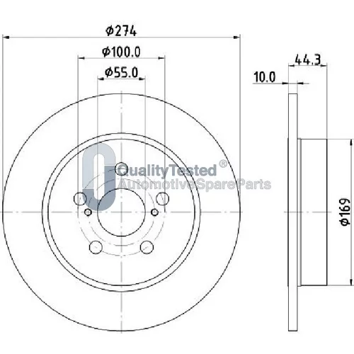 Brzdový kotúč DP271JM /Japanparts/ - obr. 1