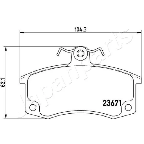 Sada brzdových platničiek kotúčovej brzdy PA-046AF /Japanparts/ - obr. 1