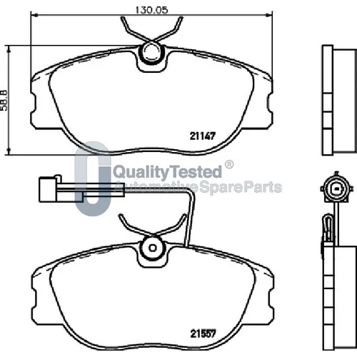 Sada brzdových platničiek kotúčovej brzdy PA0202JM /Japanparts/ - obr. 1