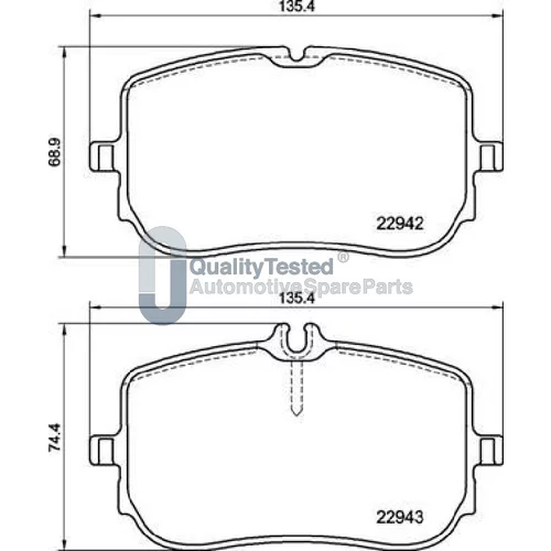 Sada brzdových platničiek kotúčovej brzdy PA0551JM /Japanparts/ - obr. 1