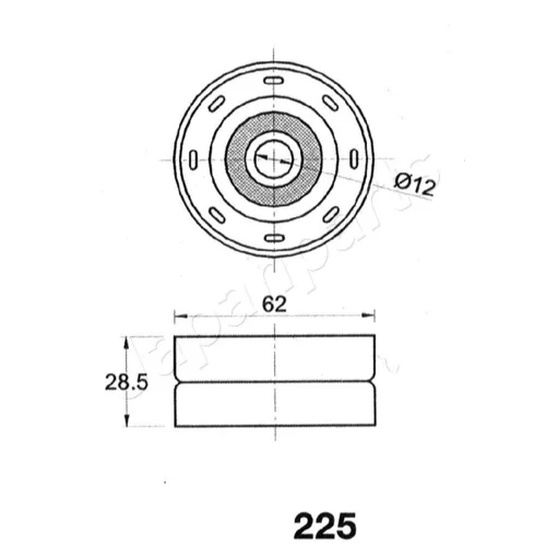 Napinák ozubeného remeňa BE-225 /Japanparts/ - obr. 1