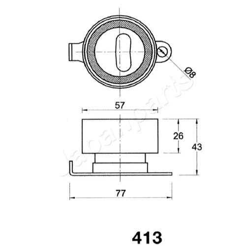 Napinák ozubeného remeňa BE-413 /Japanparts/ - obr. 1
