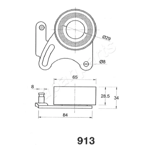 Napinák ozubeného remeňa BE-913 /Japanparts/ - obr. 1