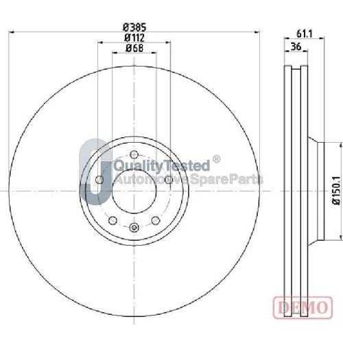 Brzdový kotúč JAPANPARTS DI0928JM