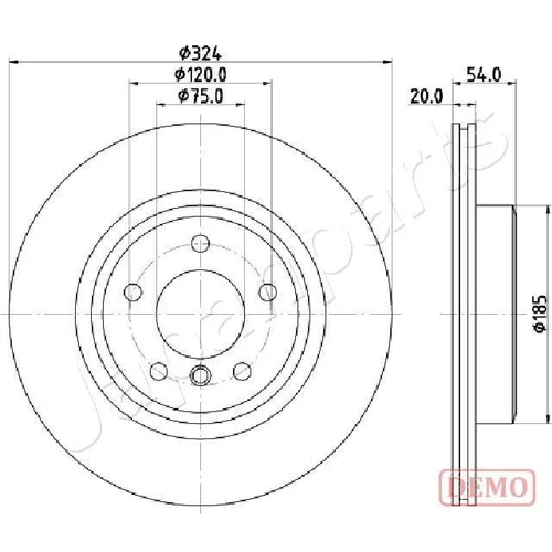 Brzdový kotúč JAPANPARTS DP-0133C