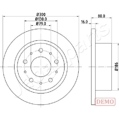 Brzdový kotúč JAPANPARTS DP-0217C