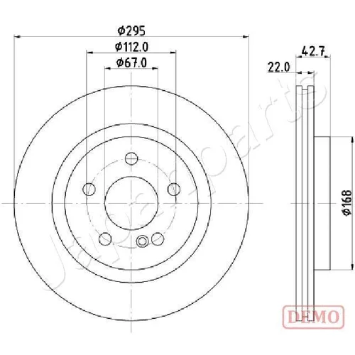 Brzdový kotúč DP-0512C /Japanparts/ - obr. 1