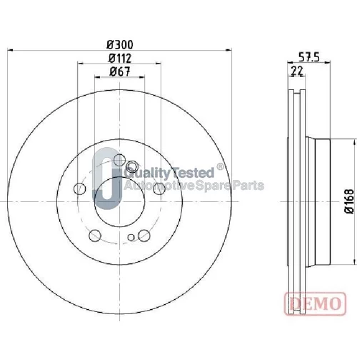 Brzdový kotúč JAPANPARTS DP0517JM