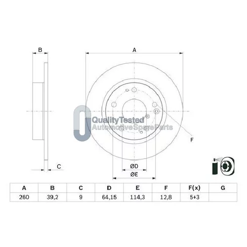 Brzdový kotúč DP428JM /Japanparts/ - obr. 1