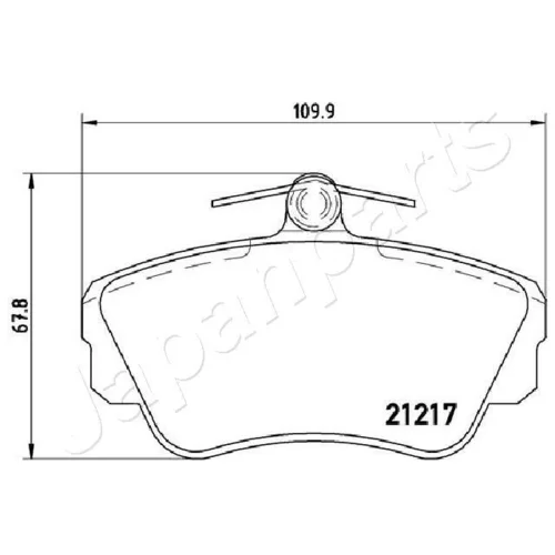 Sada brzdových platničiek kotúčovej brzdy PA-0326AF /Japanparts/ - obr. 1