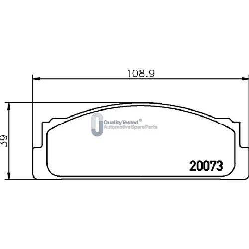 Sada brzdových platničiek kotúčovej brzdy PA0249JM /Japanparts/ - obr. 1