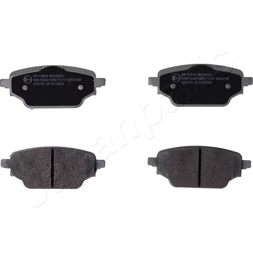 Sada brzdových platničiek kotúčovej brzdy JAPANPARTS PP-134AF