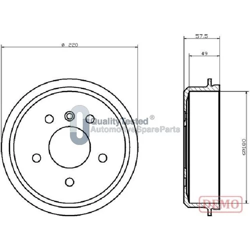Brzdový bubon JAPANPARTS TA0500JM