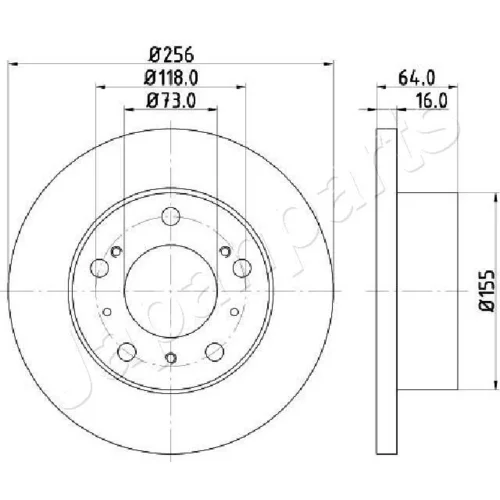 Brzdový kotúč JAPANPARTS DI-0267C