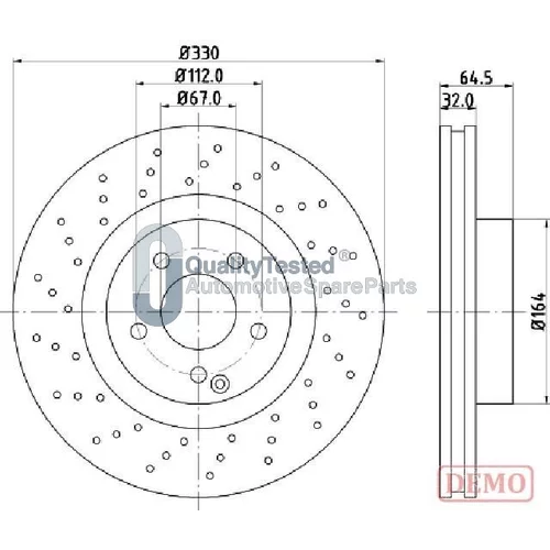 Brzdový kotúč JAPANPARTS DI0541JM