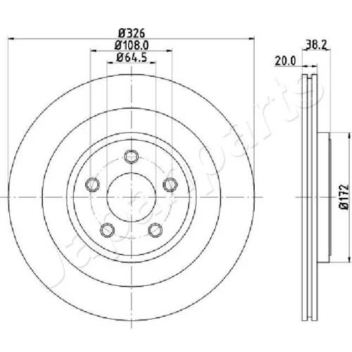 Brzdový kotúč DP-0316 /Japanparts/