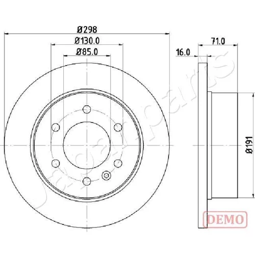 Brzdový kotúč JAPANPARTS DP-0527C