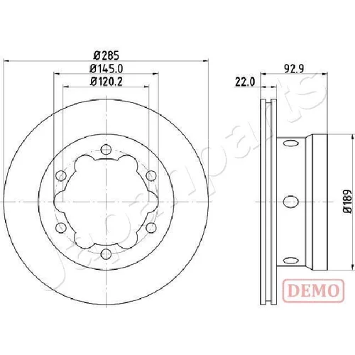 Brzdový kotúč JAPANPARTS DP-0528C