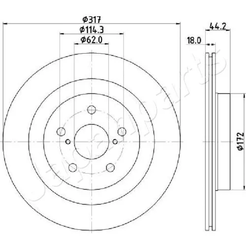 Brzdový kotúč DP-273C /Japanparts/ - obr. 1