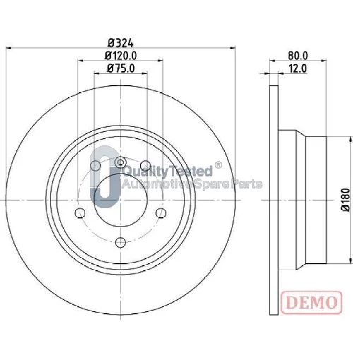 Brzdový kotúč JAPANPARTS DP0138JM