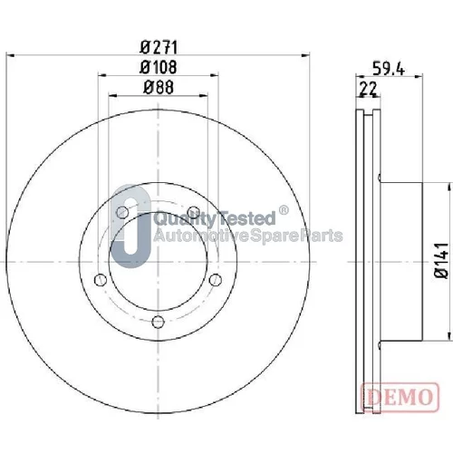 Brzdový kotúč JAPANPARTS DP0401JM