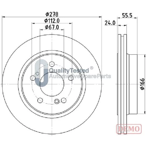 Brzdový kotúč JAPANPARTS DP0506JM