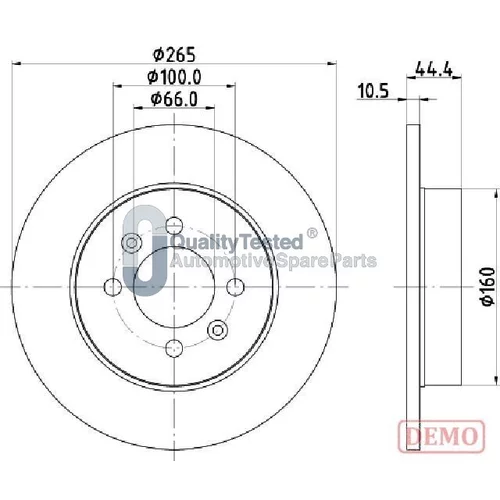 Brzdový kotúč JAPANPARTS DP0708JM