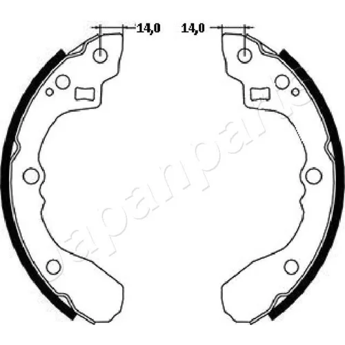 Sada brzdových čeľustí JAPANPARTS GF-398AF