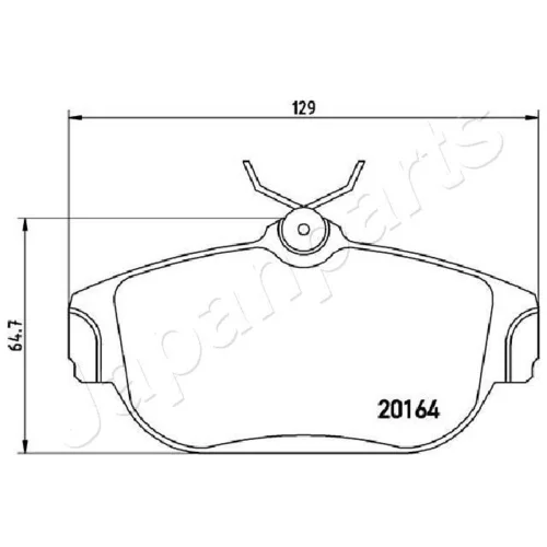 Sada brzdových platničiek kotúčovej brzdy PA-0328AF /Japanparts/ - obr. 1