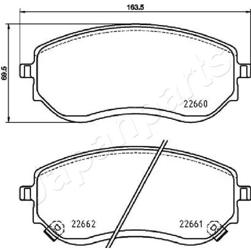 Sada brzdových platničiek kotúčovej brzdy PA-0548AF /Japanparts/ - obr. 1