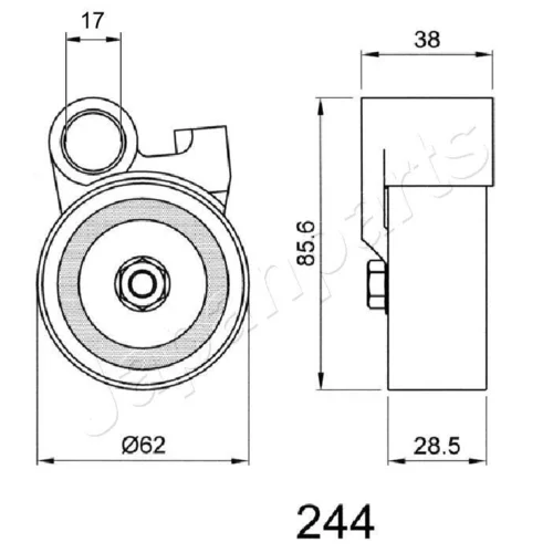 Napinák ozubeného remeňa BE-244 /Japanparts/ - obr. 1