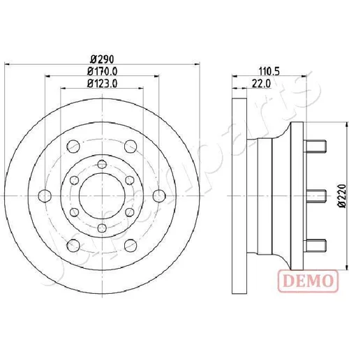 Brzdový kotúč DI-0256C /Japanparts/