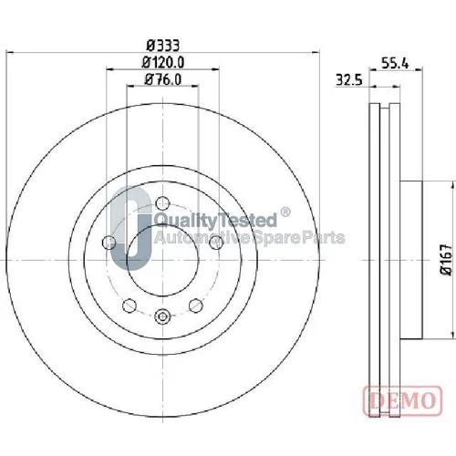 Brzdový kotúč JAPANPARTS DI0959JM