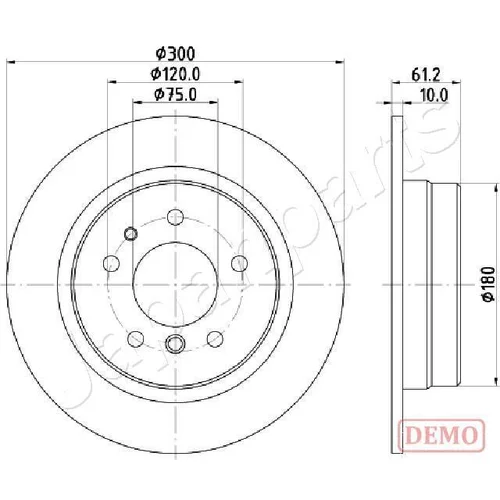 Brzdový kotúč JAPANPARTS DP-0119C
