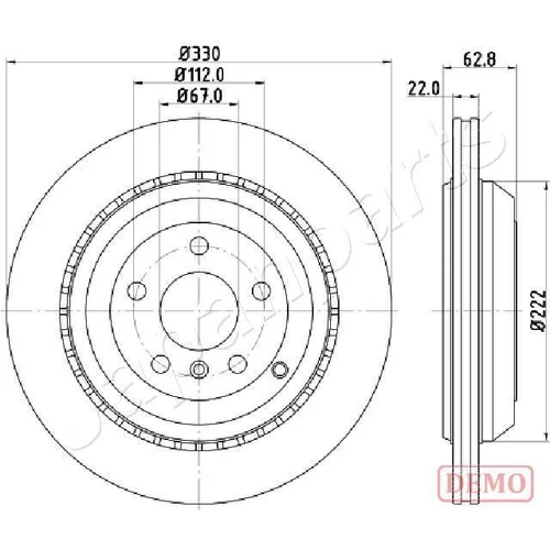 Brzdový kotúč JAPANPARTS DP-0519C