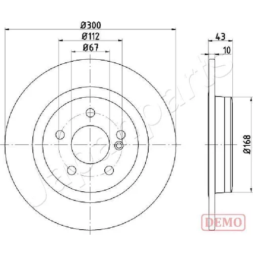 Brzdový kotúč DP-0525C /Japanparts/
