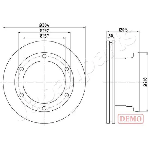 Brzdový kotúč JAPANPARTS DP-0529C