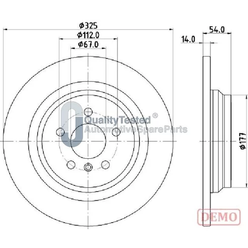 Brzdový kotúč JAPANPARTS DP0521JM