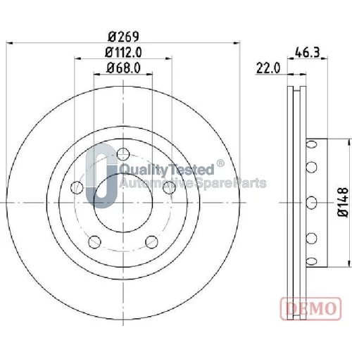 Brzdový kotúč JAPANPARTS DP0913JM