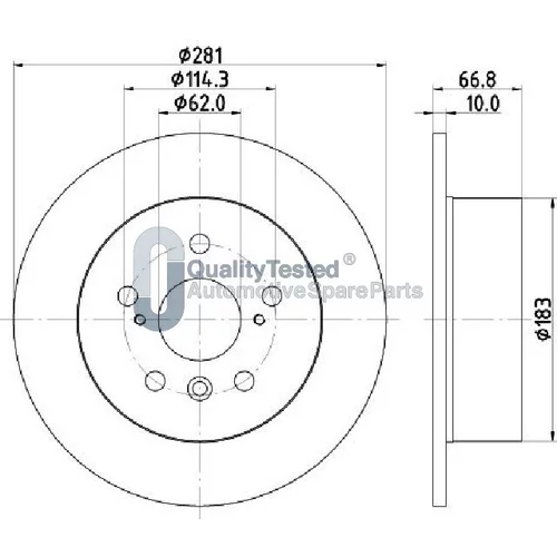 Brzdový kotúč DP256JM /Japanparts/ - obr. 1