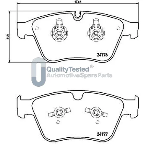 Sada brzdových platničiek kotúčovej brzdy PA0536JM /Japanparts/ - obr. 1