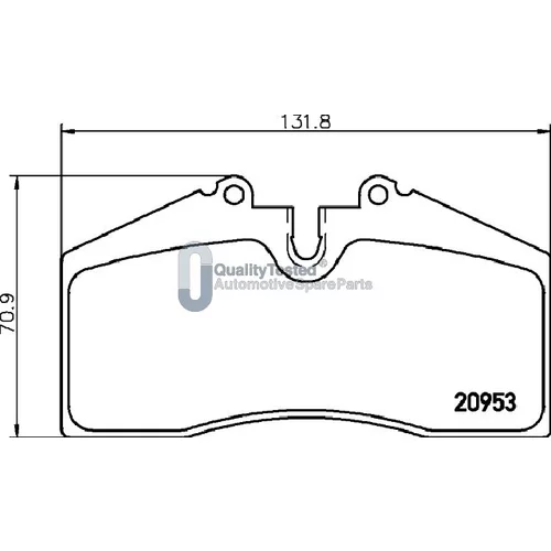 Sada brzdových platničiek kotúčovej brzdy PA0904JM /Japanparts/ - obr. 1