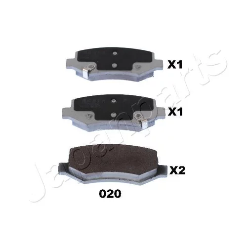 Sada brzdových platničiek kotúčovej brzdy JAPANPARTS PP-020AF
