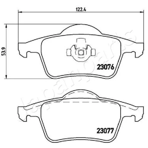 Sada brzdových platničiek kotúčovej brzdy PP-0317AF /Japanparts/ - obr. 1