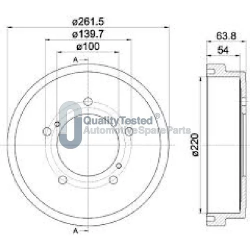 Brzdový bubon TA819JM /Japanparts/ - obr. 1