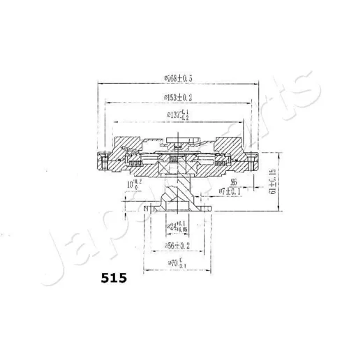 Spojka ventilátora chladenia VC-515 /Japanparts/ - obr. 2