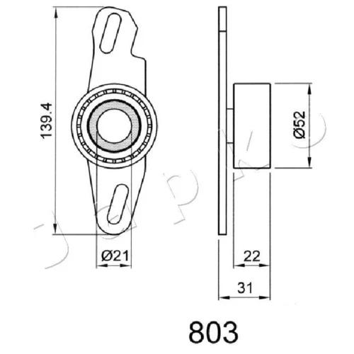 Napinák ozubeného remeňa 45803 /JAPKO/ - obr. 1