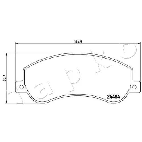 Sada brzdových platničiek kotúčovej brzdy 500940 /JAPKO/ - obr. 1